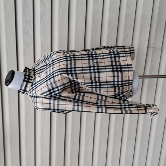 AUTHENTICATED BURBERRY CHECK PLAID LIGHTWEIGHT JACKET WINDBREAKER - Picture 2 of 11